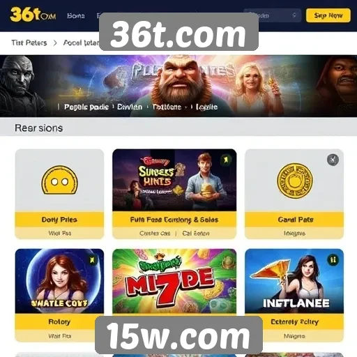 Principais recursos do site 36t.com para jogadores